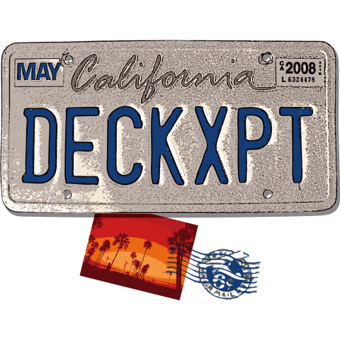 USED License plate California