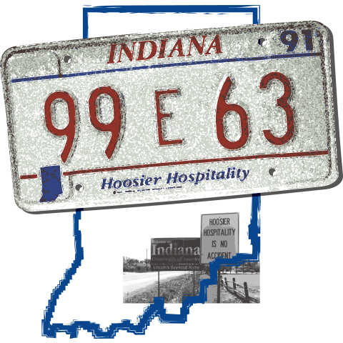 USED License plate Indiana