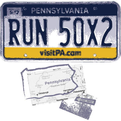 USED License plate Pennsylvania