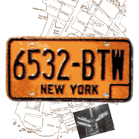 USED License plate NewYork typeA