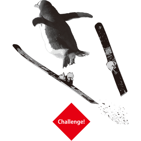 スキージャンプのペンギンくん★挑戦するアニマルシリーズ C