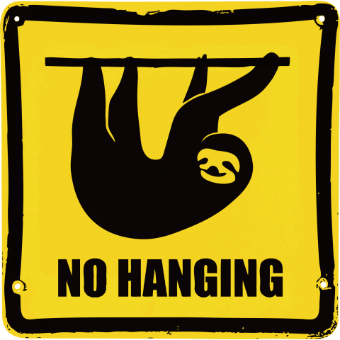 NO HANGING ぶら下がり禁止