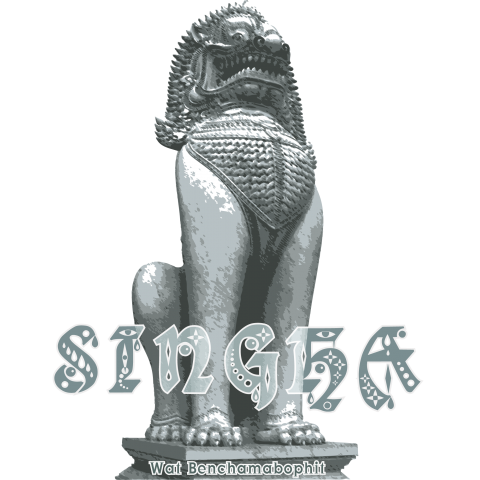 タイ大理石寺院の護神 "SINGHA" 02