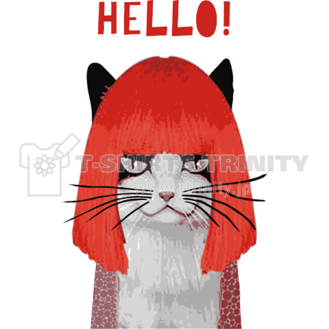 赤髪猫族の肖像 デザインtシャツ通販 Tシャツトリニティ