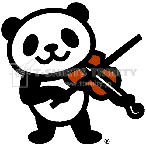 バイオリンを弾くパンダ