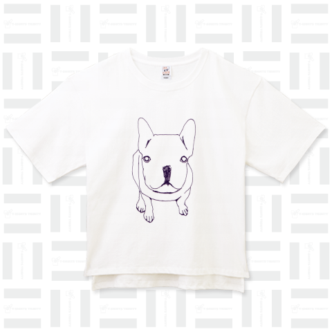 フレンチブルドッグのデザインTシャツ