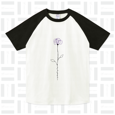 薔薇のデザインTシャツ「rose」