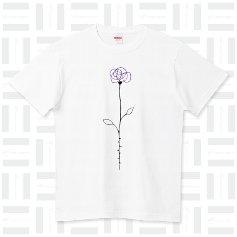 薔薇のデザインTシャツ「rose」