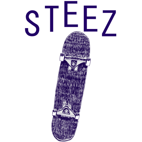 スケーターデザインTシャツ「STEEZ」