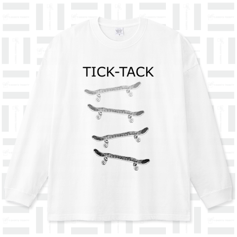 スケーターデザインTシャツ「チックタック」