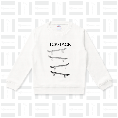 スケーターデザインTシャツ「チックタック」