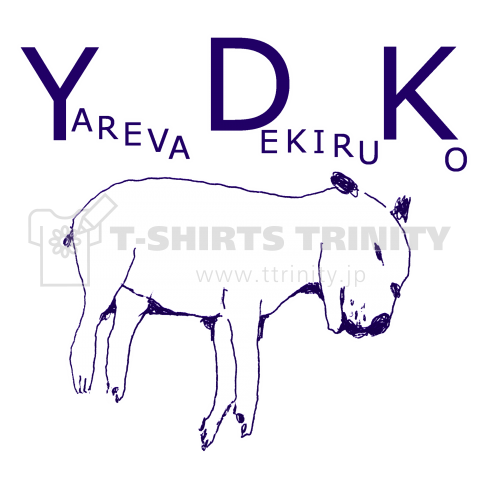 ユーモアTシャツ「YDK」