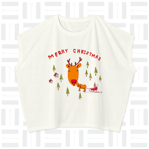 クリスマスTシャツ@サンタクロースとトナカイ