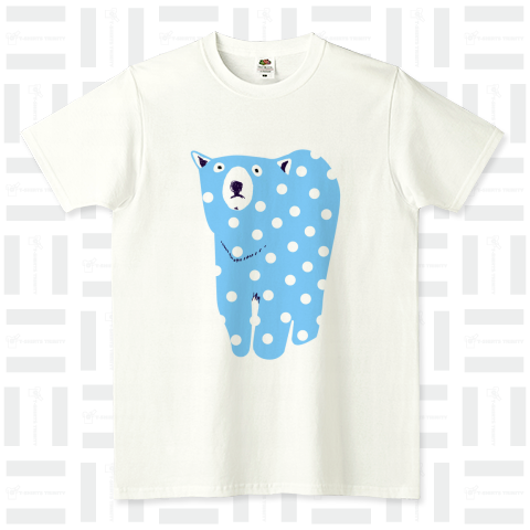 この夏おすすめ!涼しいデザイン「水玉のクマちゃん」<おしゃれ用>*クマさんTシャツ特集に掲載されました!