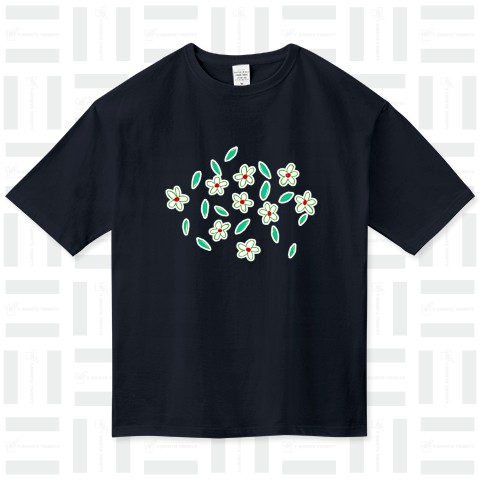 昭和レトロポップデザイン花柄デザイン「花花」*レトロTシャツ特集に掲載されましたあ
