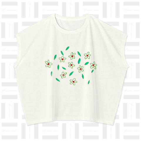 昭和レトロポップデザイン花柄デザイン「花花」*レトロTシャツ特集に掲載されましたあ