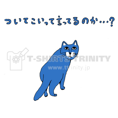 ユーモアネコデザイン「ついて来いって言っているのか?」