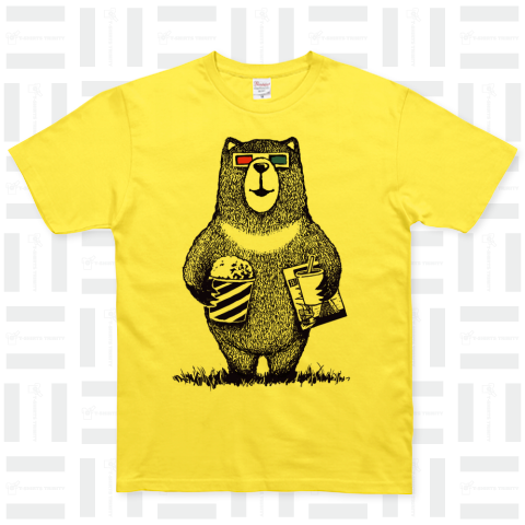 映画熊 ベーシックTシャツ(5.0オンス)