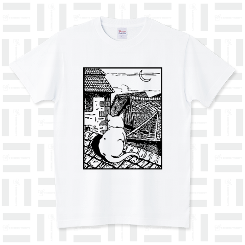 屋根上の猫 1914 ☆ C. HASSELWANDER スタンダードTシャツ(5.6オンス)