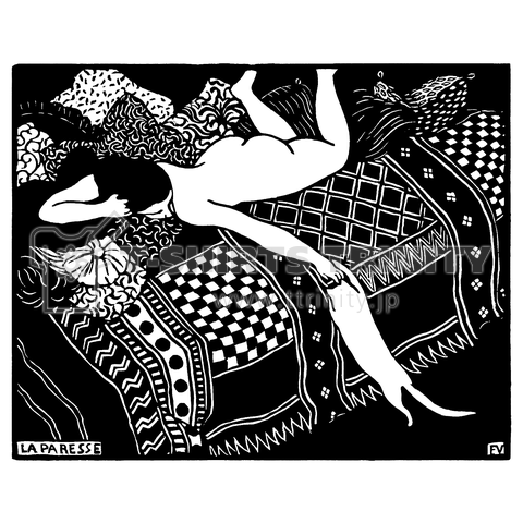 「怠惰」 La Paresse 1896 ✜ Felix Vallotton フェリックス・ヴァロットン