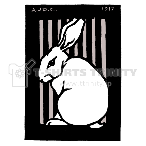 座る兎 Sitting Rabbit 1917 ✜ Julie de Graag ユリー・デ・フラーハ