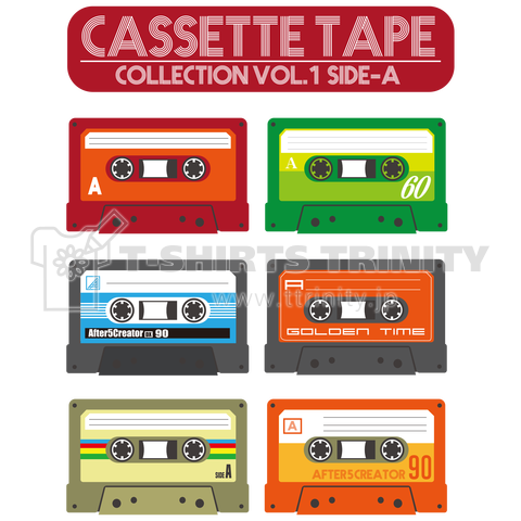 カセットテープコレクションVol.1 sideA（バッグ）|デザインTシャツ 
