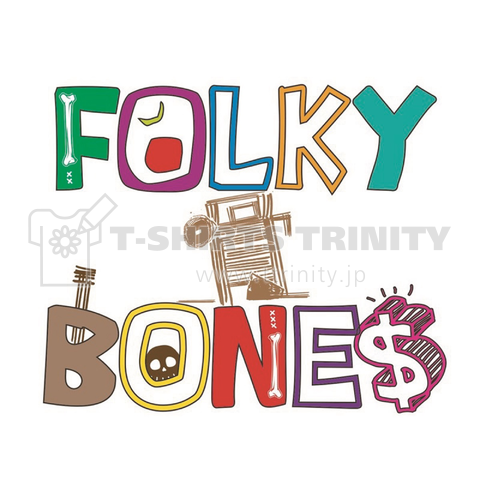 FOLKY$BONESカラーロゴfront