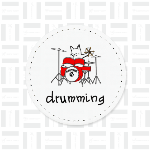 がんばるニャンコ drumming