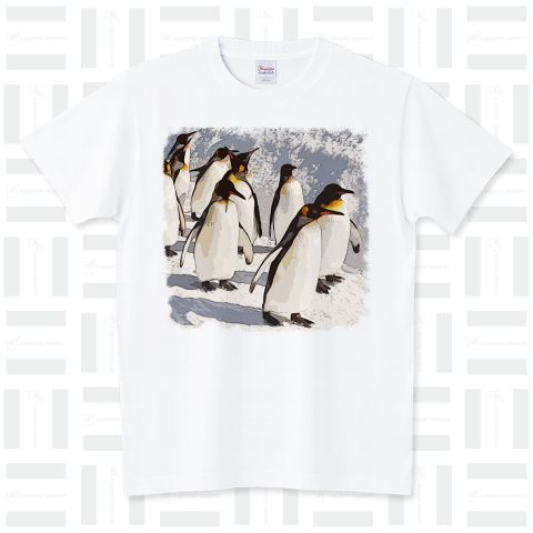 ペンギンの雪中散歩 スタンダードTシャツ(5.6オンス)