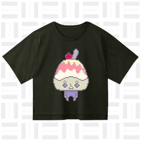 いちごれんにゅうこおりん レディースオーバーTシャツ(6.2オンス)