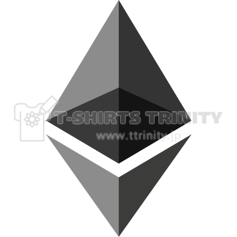 イーサリアム Ethereum ロゴ 仮想通貨 ブロックチェーン デザインtシャツ通販 Tシャツトリニティ