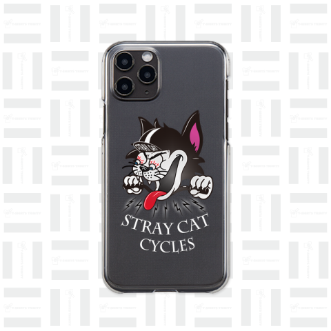 ローブローアート 4【 STRAY CAT CYCLES 】透過デザイン ホワイトフォント