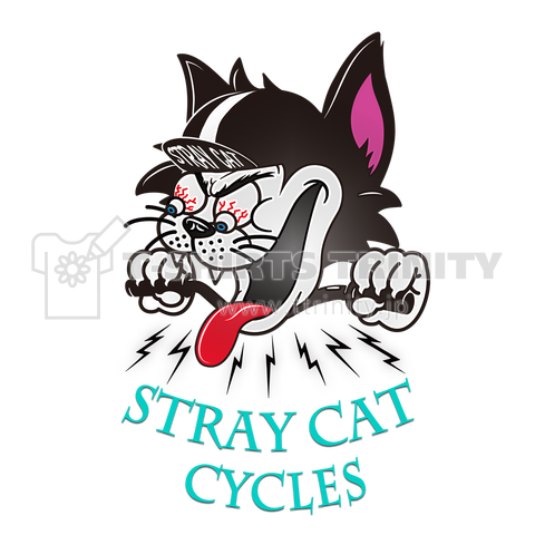 ローブローアート 1 【 STRAY CAT CYCLES 】ニューヨークフォント