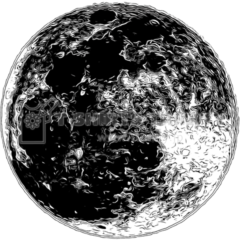 両面印刷 moon_SP ～満月～(背中がブラック)