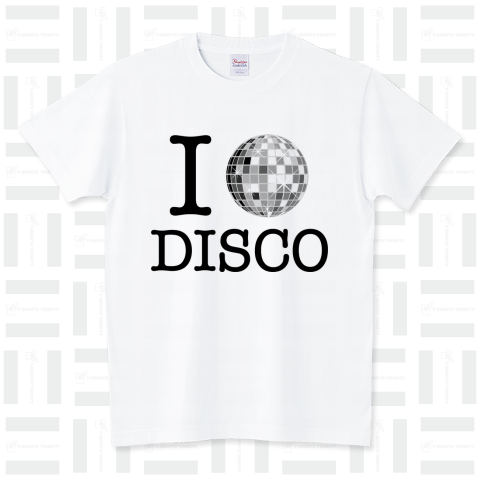 I LOVE DISCO Disco Ball ミラーボール アイ ラブ ディスコ スタンダードTシャツ(5.6オンス)