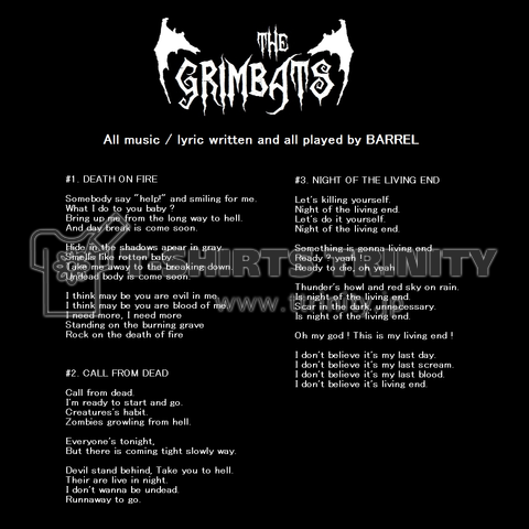 1st single JACKET of THE GRIMBATS