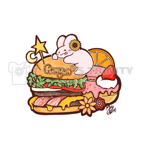 ぷにょんとハンバーガー