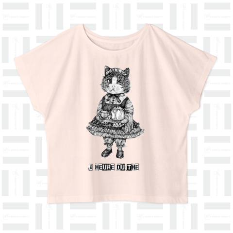 猫メイド ドルマンTシャツ(4.3オンス)