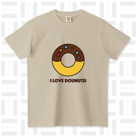I LOVE DONUTS! オーガニックコットンTシャツ(5.3オンス)