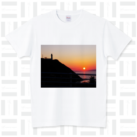夕日と灯台 スタンダードTシャツ(5.6オンス)