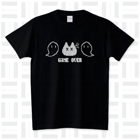 GAME OVER 1P→ NEKO(ネガ) スタンダードTシャツ(5.6オンス)