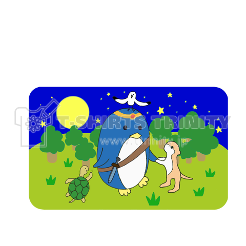 フレンド募集(夜の森)文字なしver.
