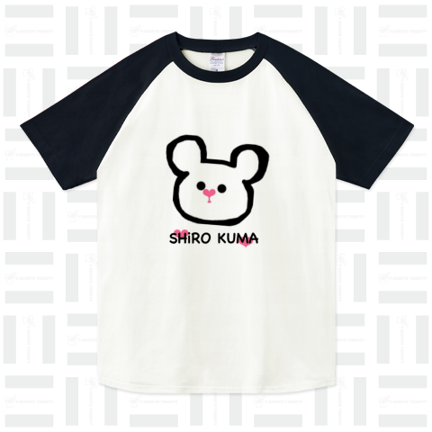 SHiRO KUMA ラグランTシャツ(5.6オンス)