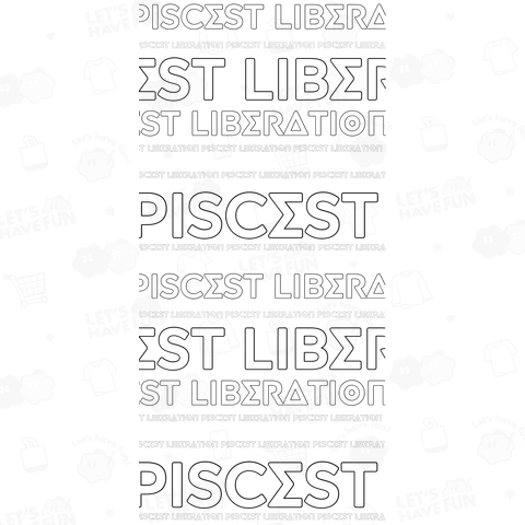 Piscest liberation ロゴ ホワイト