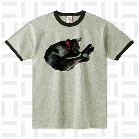 猫を抱きしめたい リンガーTシャツ(6.2オンス)
