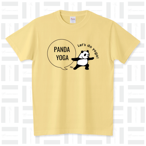 PANDA YOGA NO.3(白アリ) スタンダードTシャツ(5.6オンス)