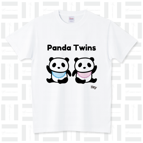 Panda Twins-bib