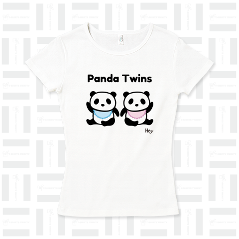 Panda Twins-bib
