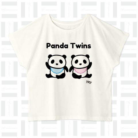 Panda Twins-bib