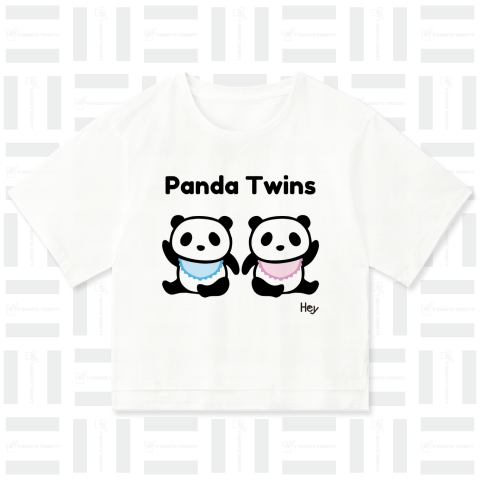 Panda Twins-bib